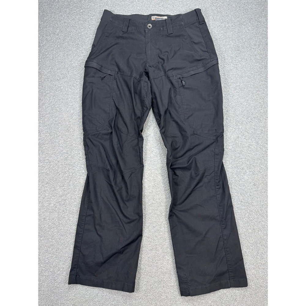 5.11 Tactical Apex Cargo Pants Mens 32x32 Black Canvas Flex Tac Relaxed Utility